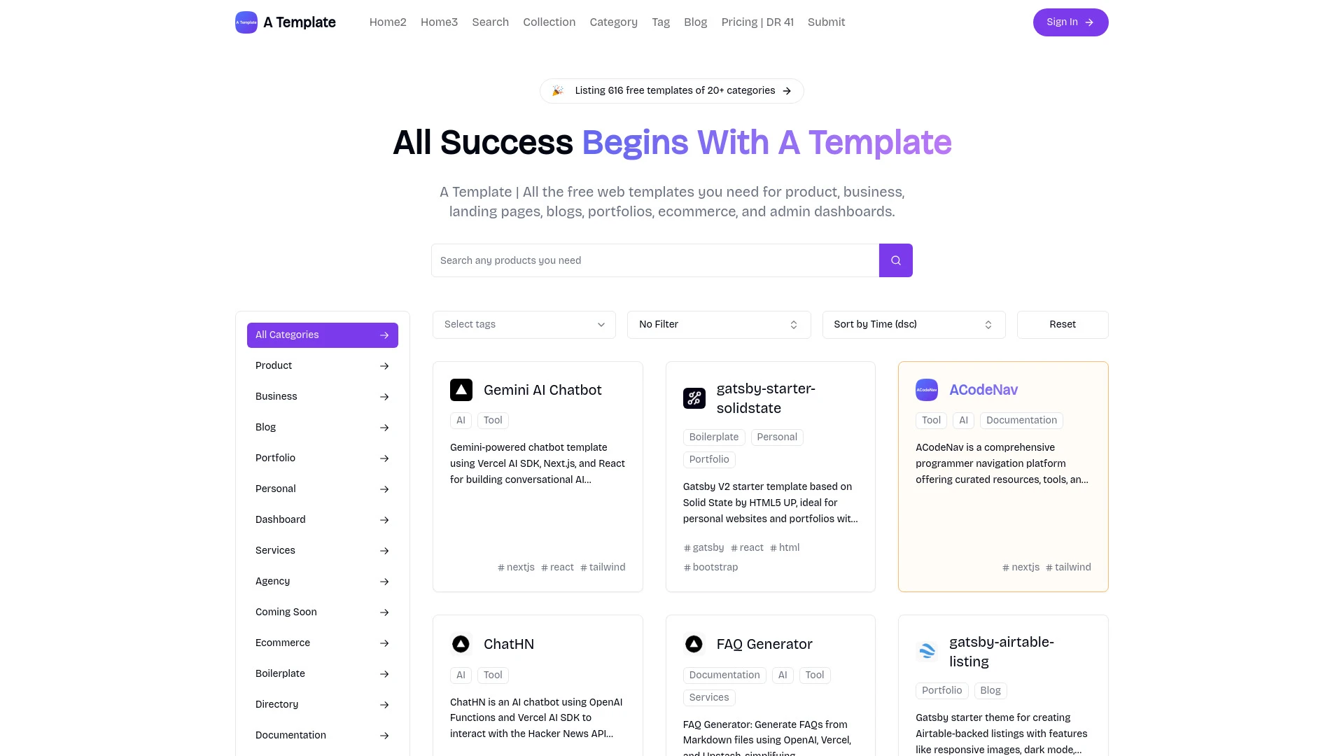 A Template - AI Tool Ocean