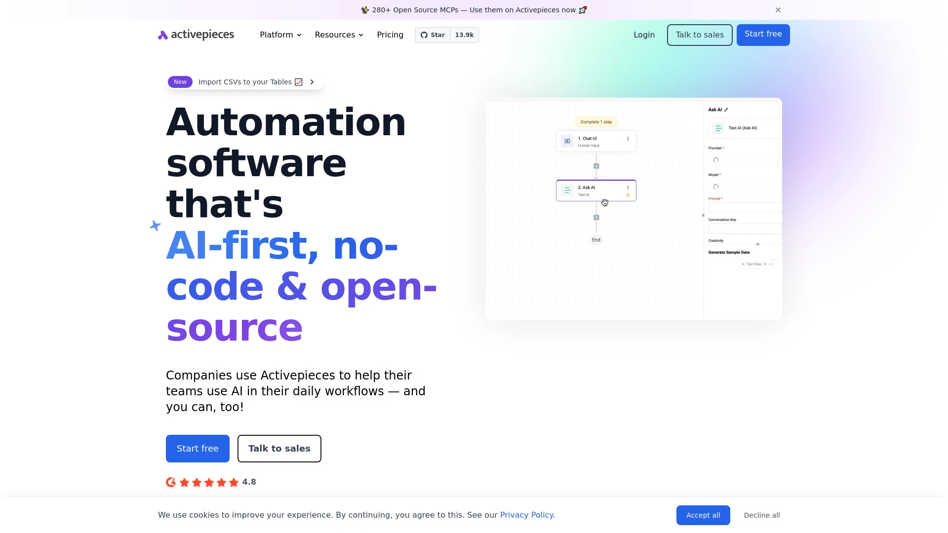 Activepieces - AI Tool Ocean
