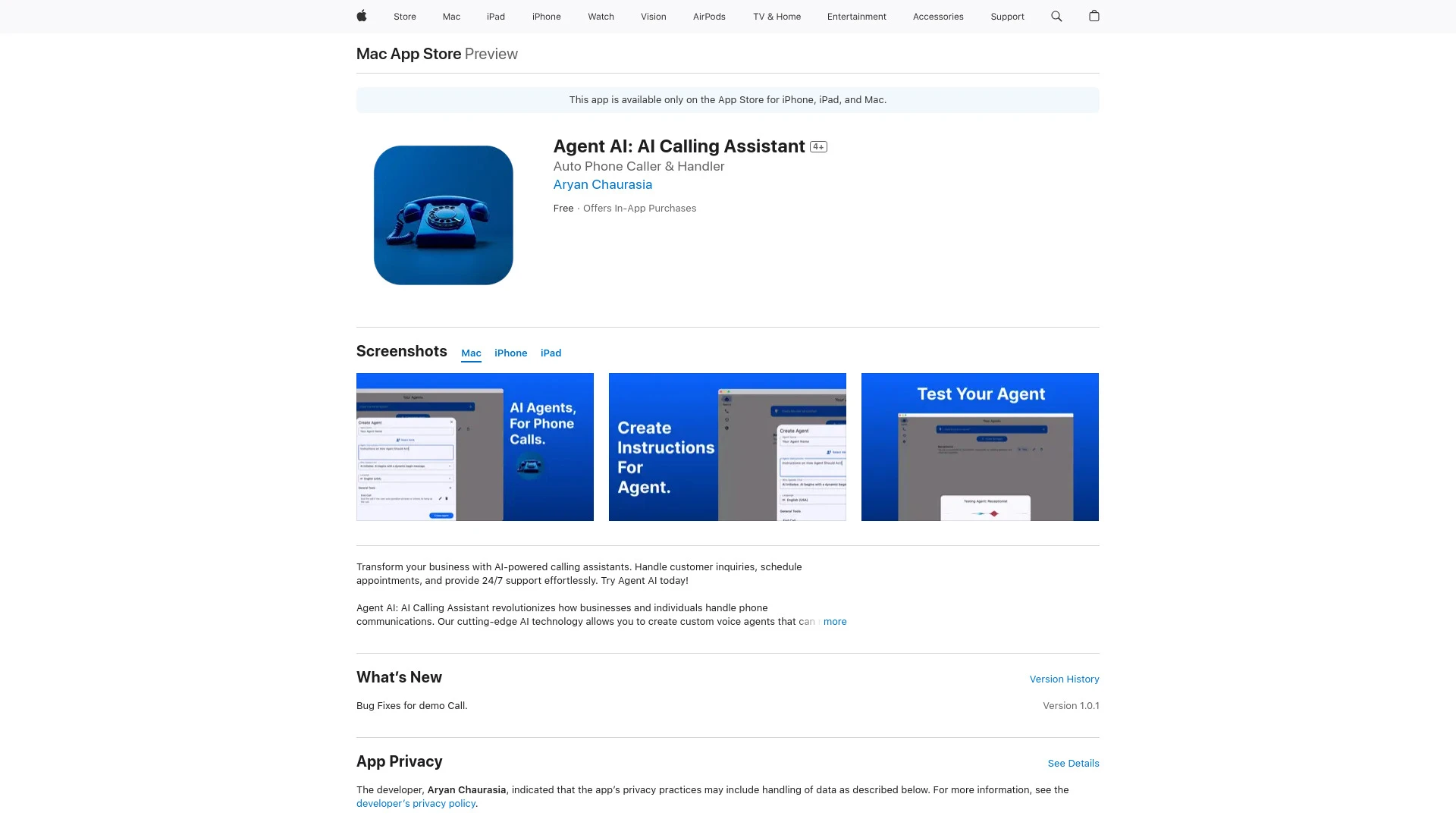 Agent AI: AI Calling Assistant - AI Tool Ocean