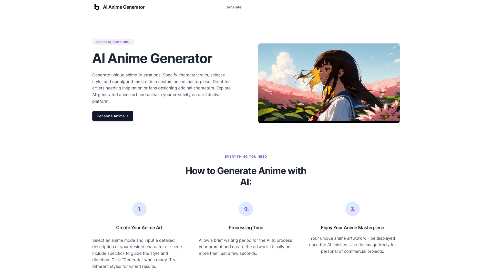 AI Anime Generator - AI Tool Ocean
