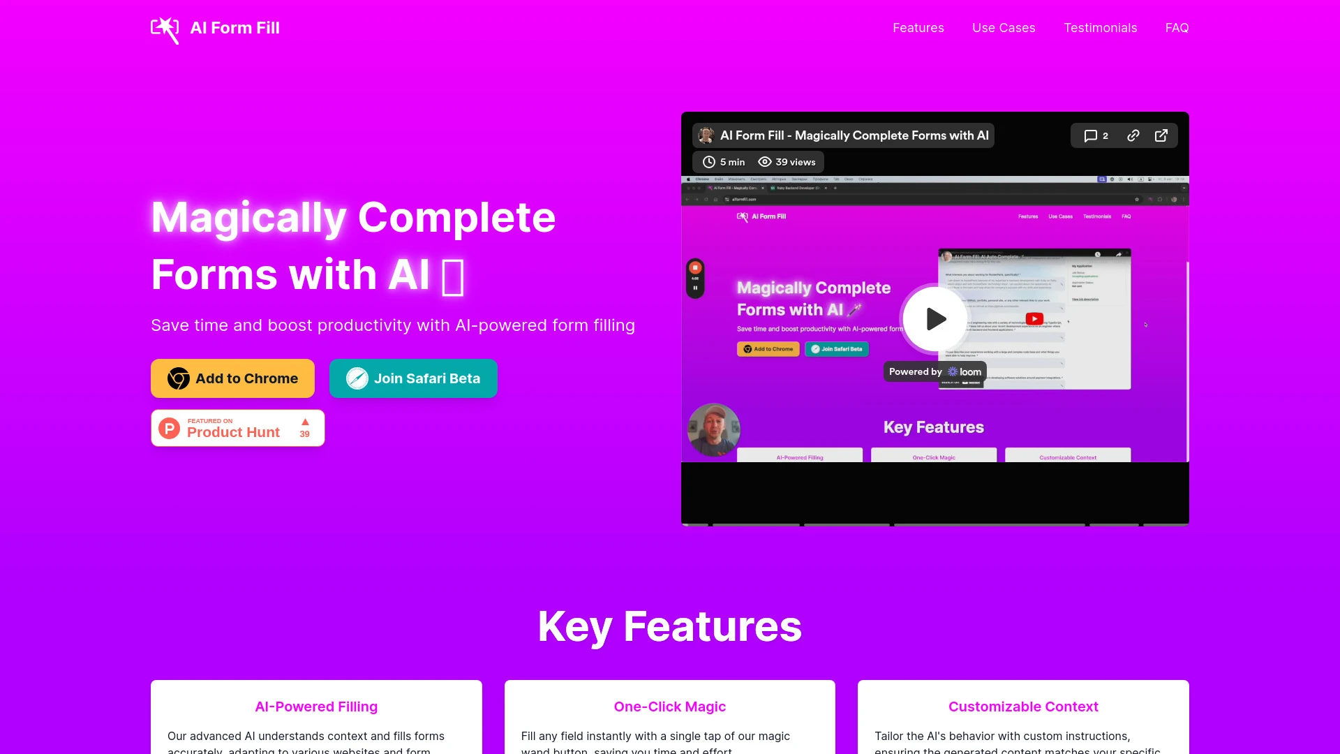 AI Form Fill - AI Tool Ocean