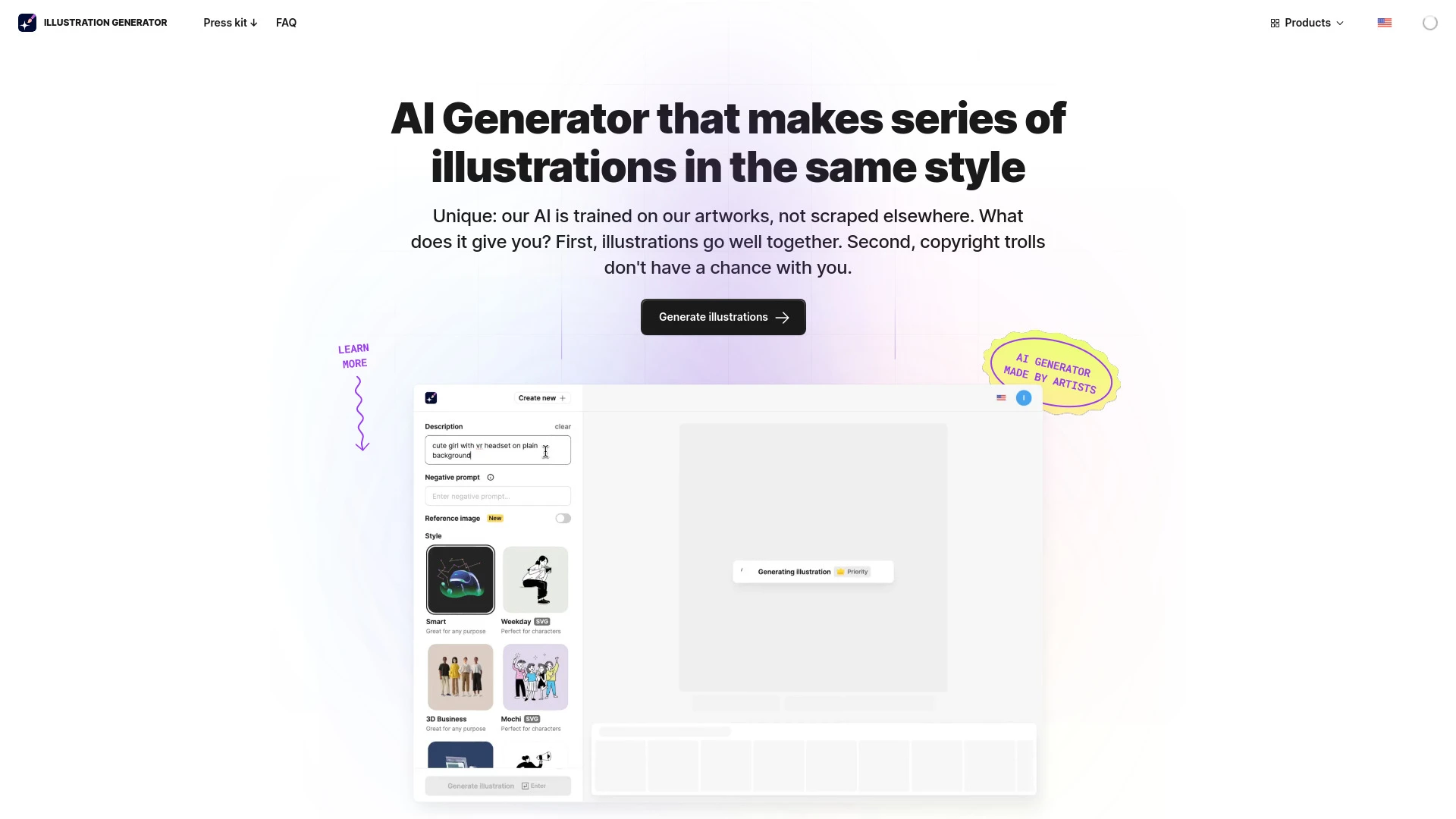 AI Illustration Generator - AI Tool Ocean