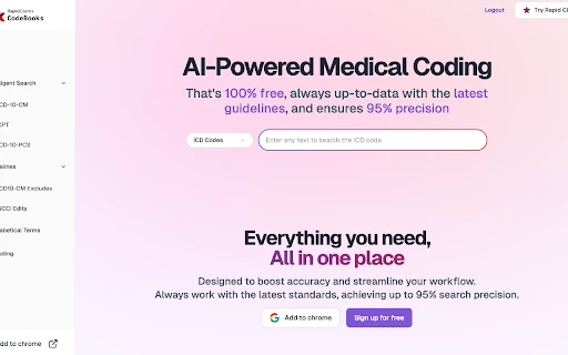 AI Medical Coding Assistant - Chrome Extension - AI Tool Ocean