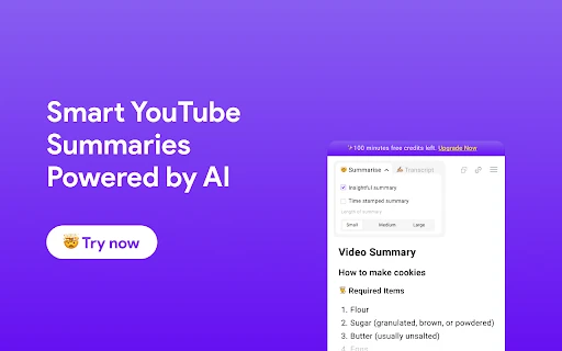 AI-powered YouTube summaries - Chrome Extension - AI Tool Ocean