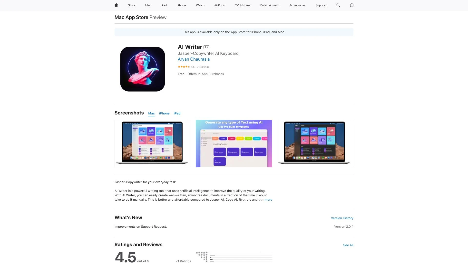 AI Writer - AI Tool Ocean