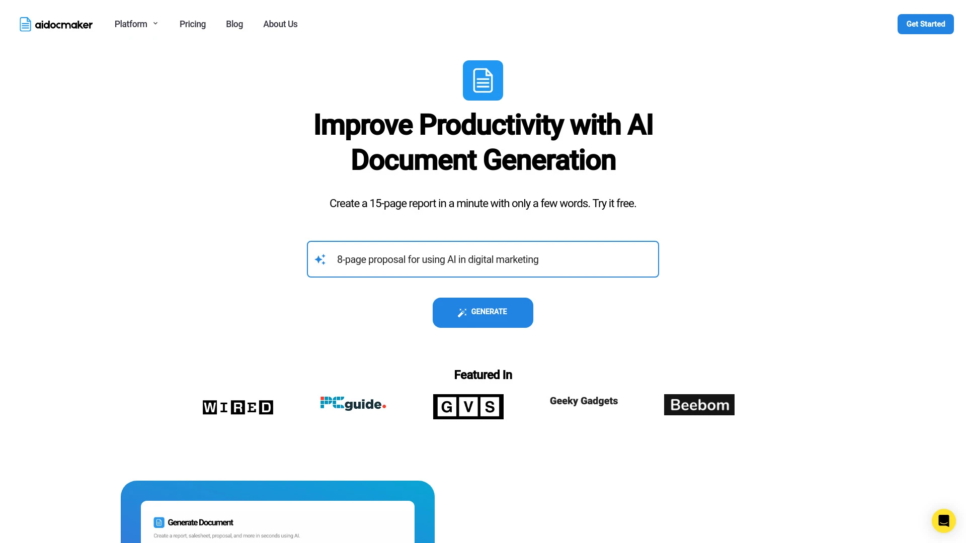Aidocmaker.com - AI Tool Ocean