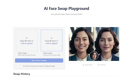 AIFaceSwap - Chrome Extension - AI Tool Ocean