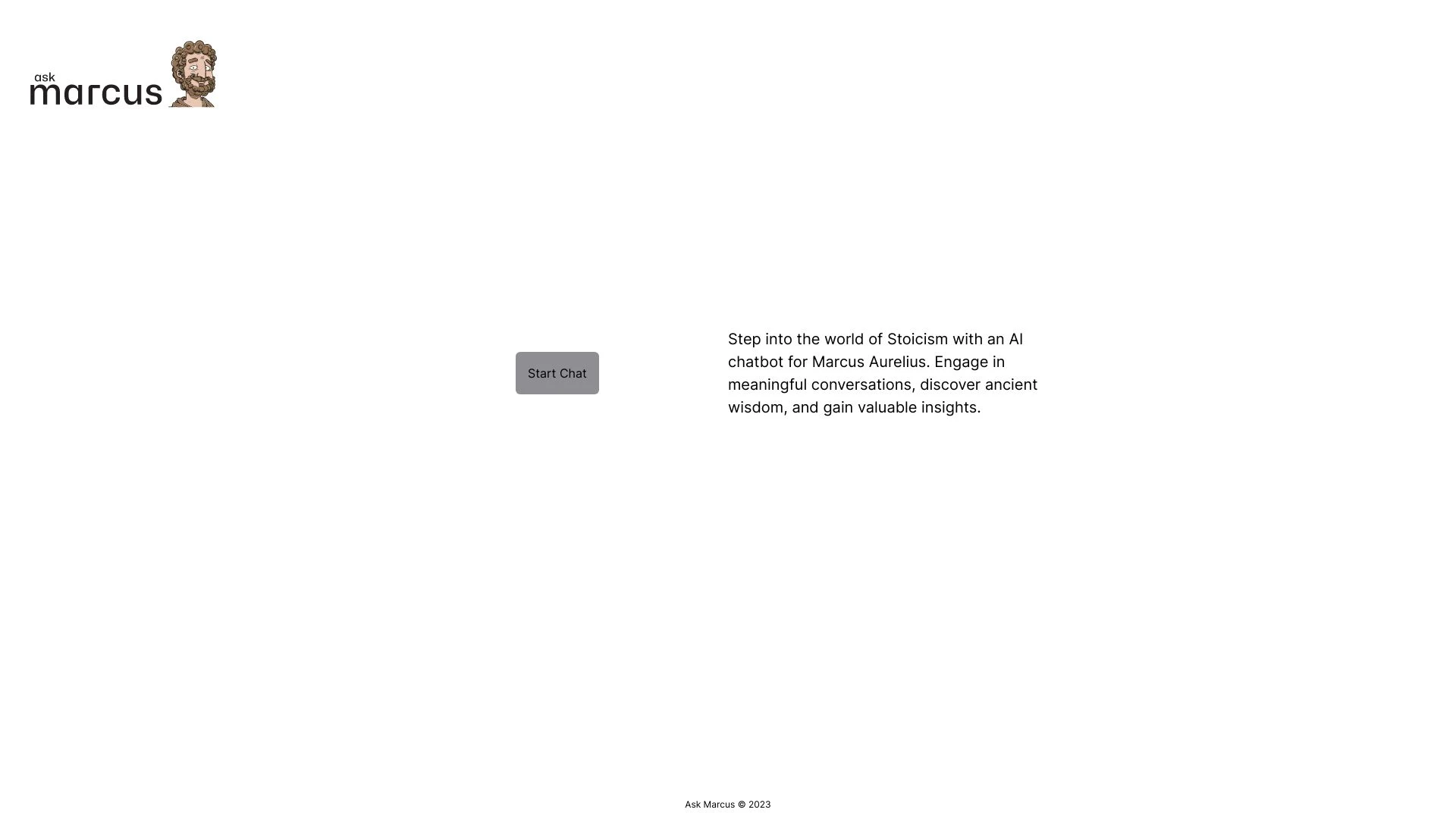 Ask Marcus - Conversations with Marcus Aurelius - AI Tool Ocean