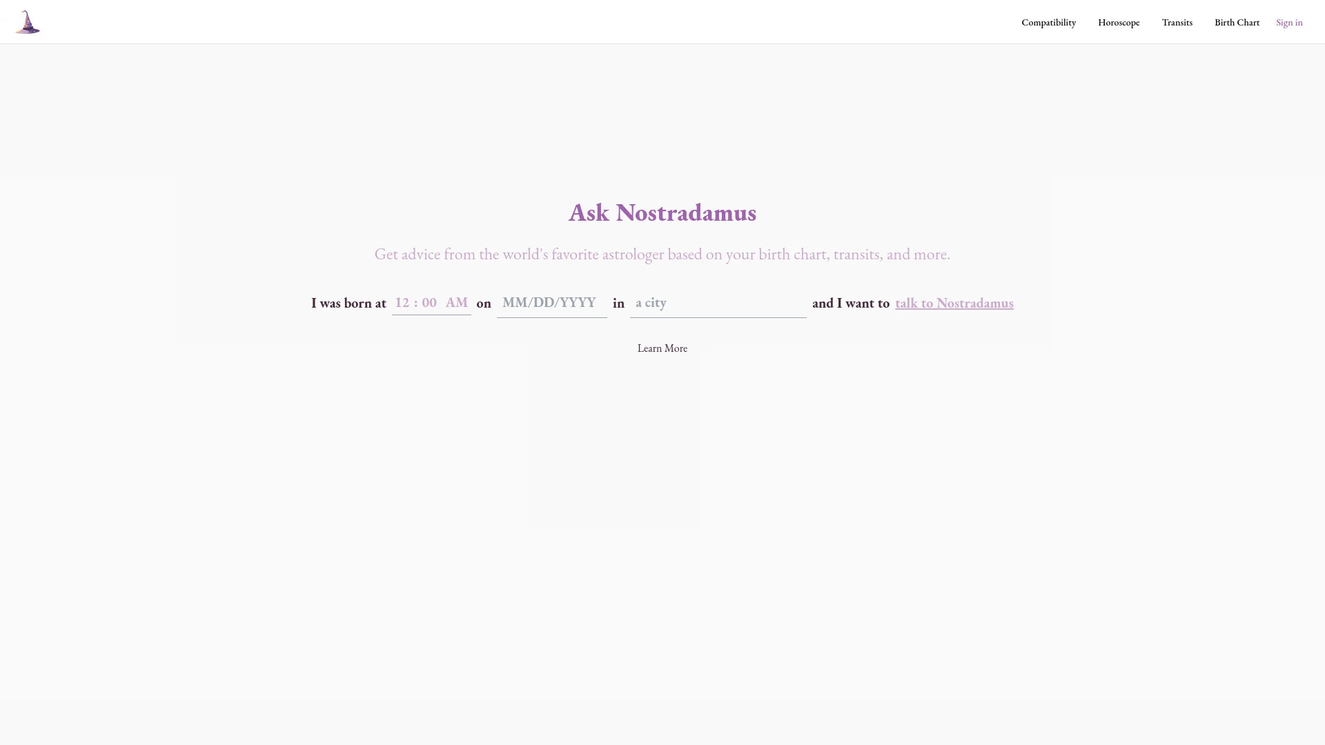 Ask Nostradamus - AI Tool Ocean