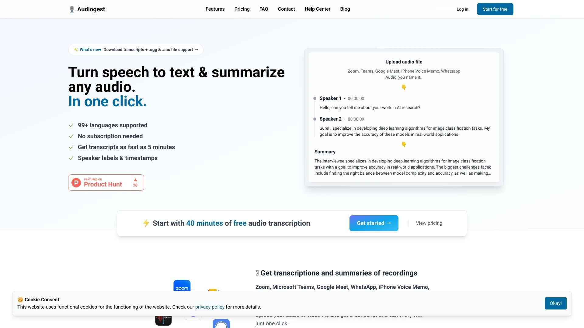 Audiogest - AI Tool Ocean