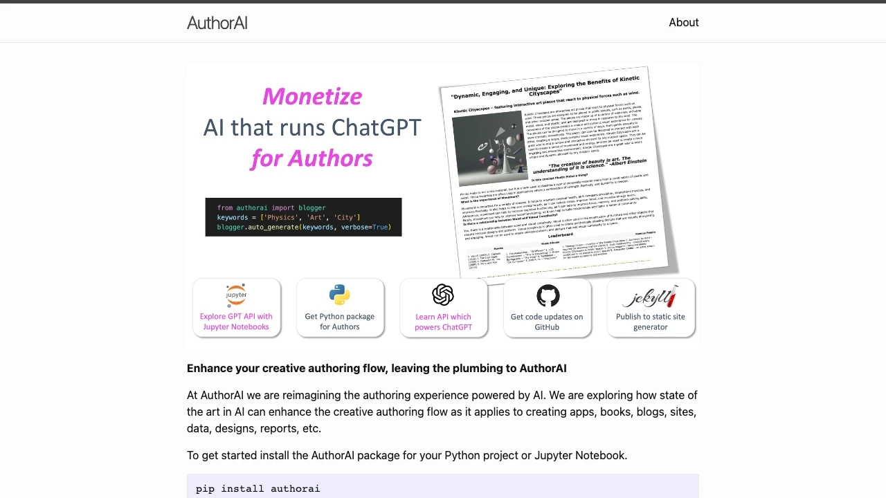 AuthorAI - AI Tool Ocean
