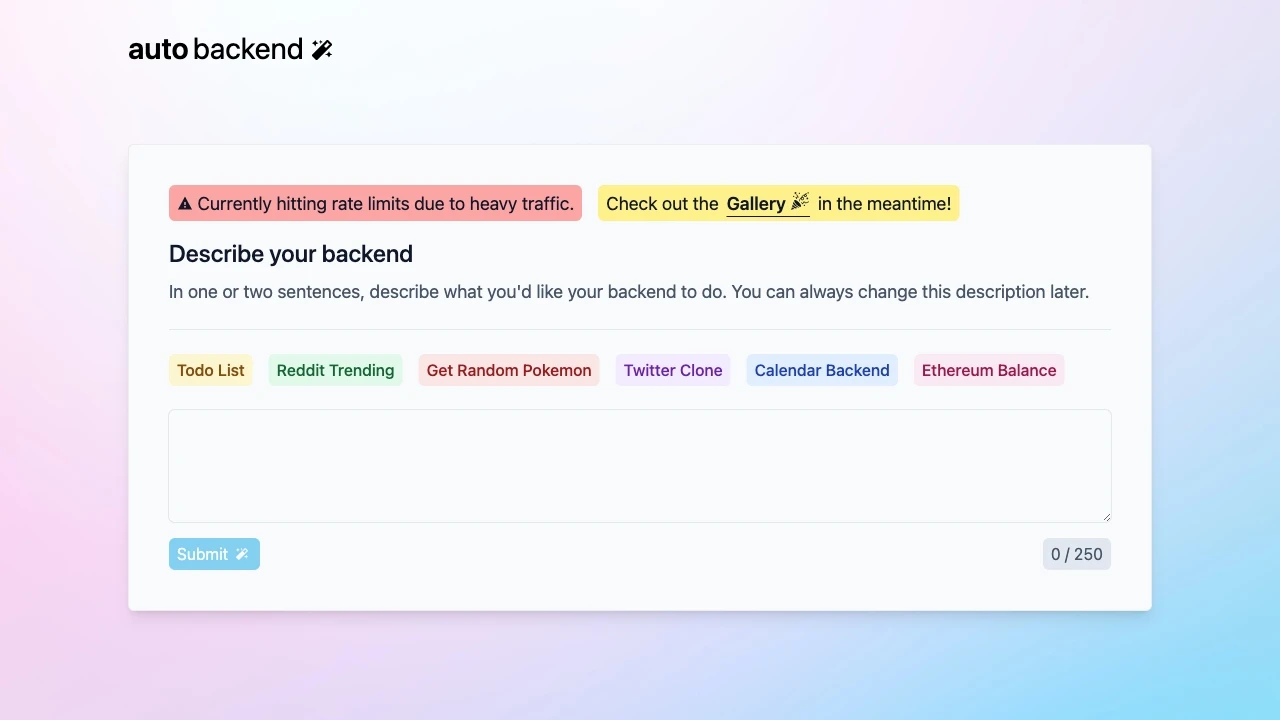 Auto Backend - AI Tool Ocean