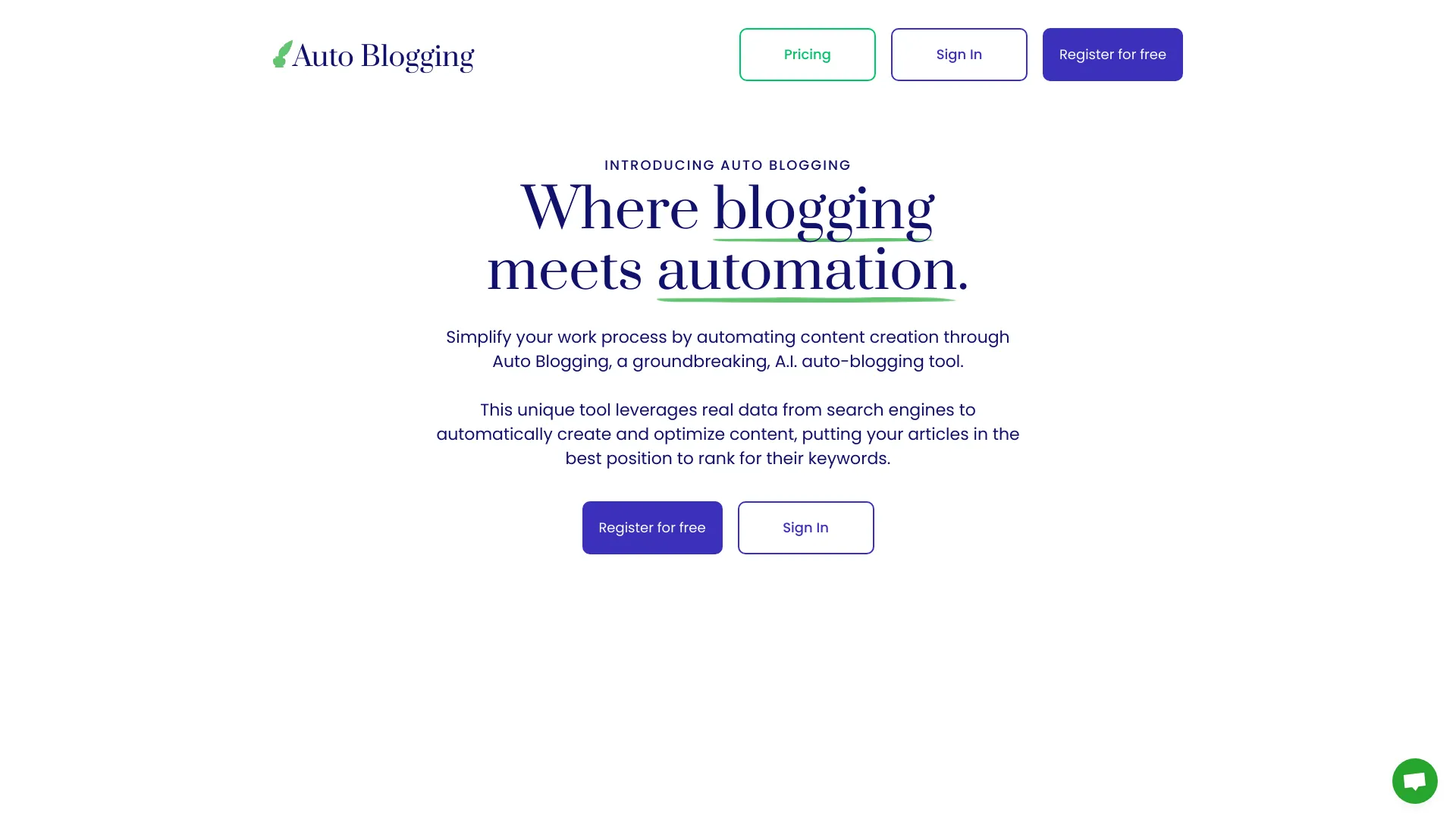 Auto Blogging - AI Tool Ocean