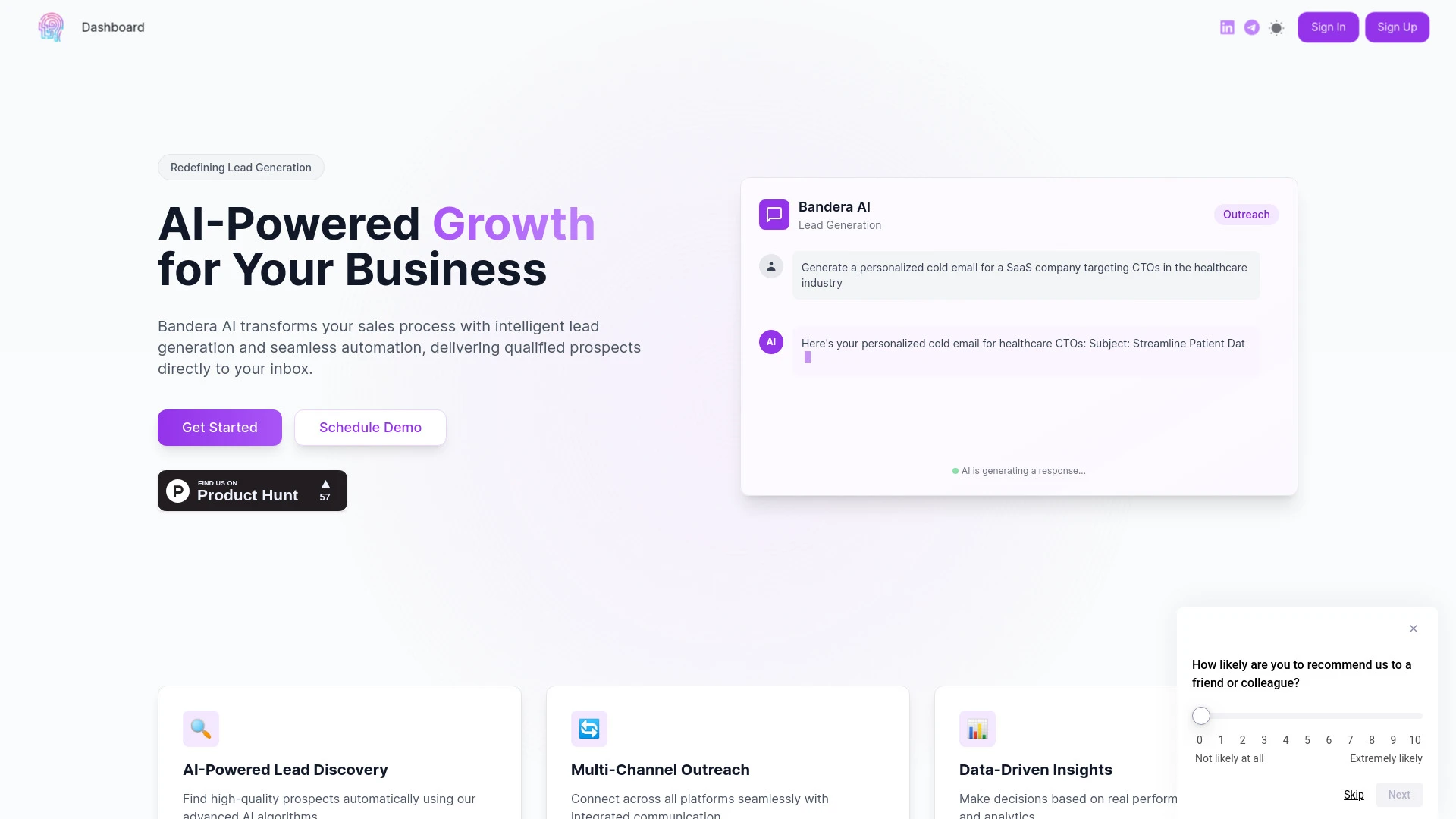 Bandera AI - AI Tool Ocean