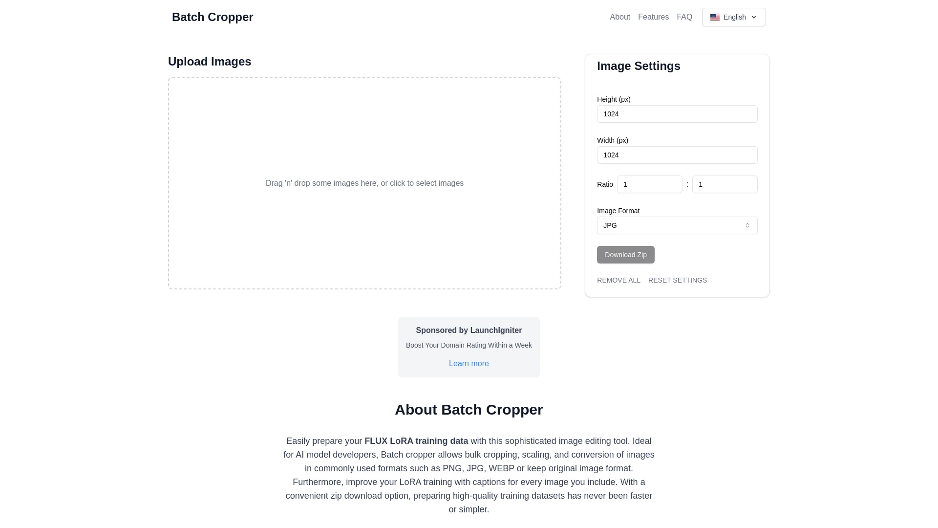 Batch Cropper - AI Tool Ocean