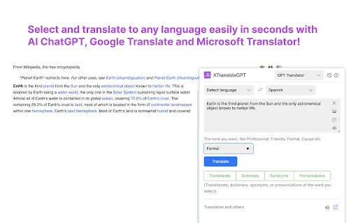 Best Translator - Chrome Extension - AI Tool Ocean