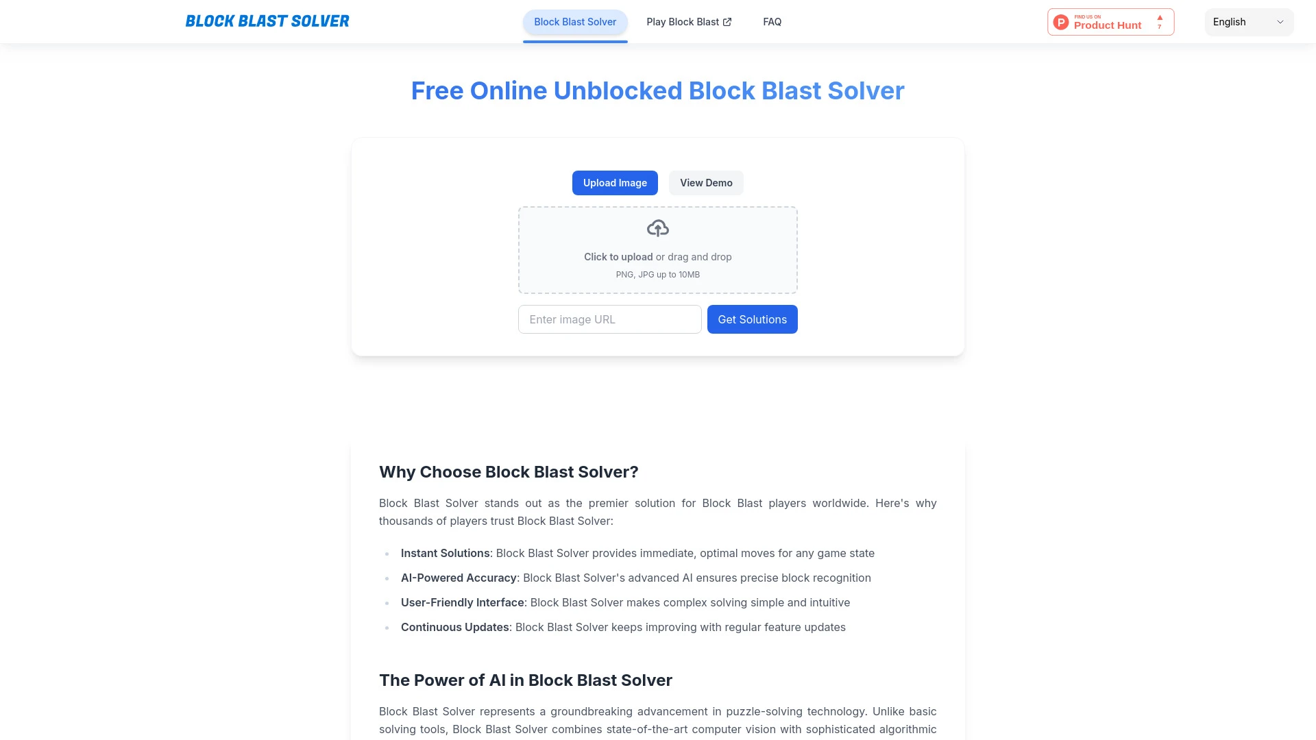 Block Blast Solver - AI Tool Ocean