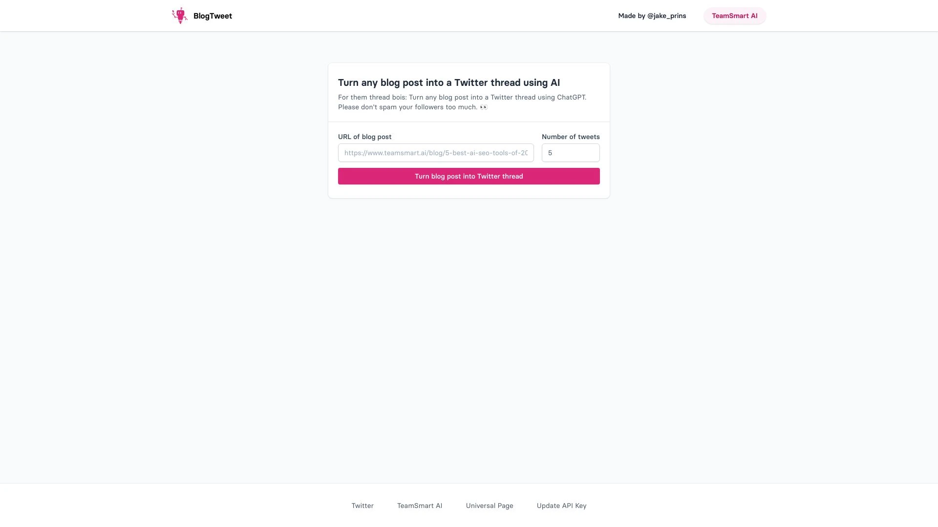 BlogTweet - AI Tool Ocean