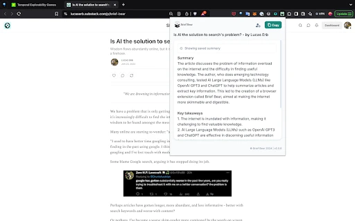 Brief Bear - Chrome Extension - AI Tool Ocean