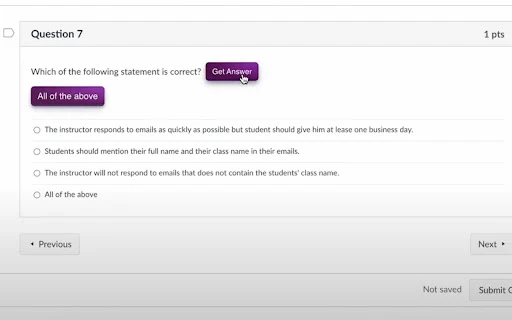 Canvas Quiz Answer Tool - Chrome Extension - AI Tool Ocean