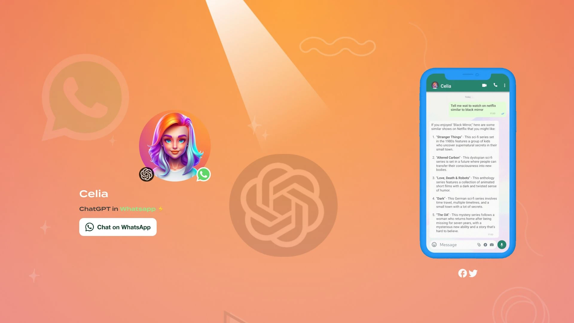 CeliaChatGPT in Whatsapp - AI Tool Ocean