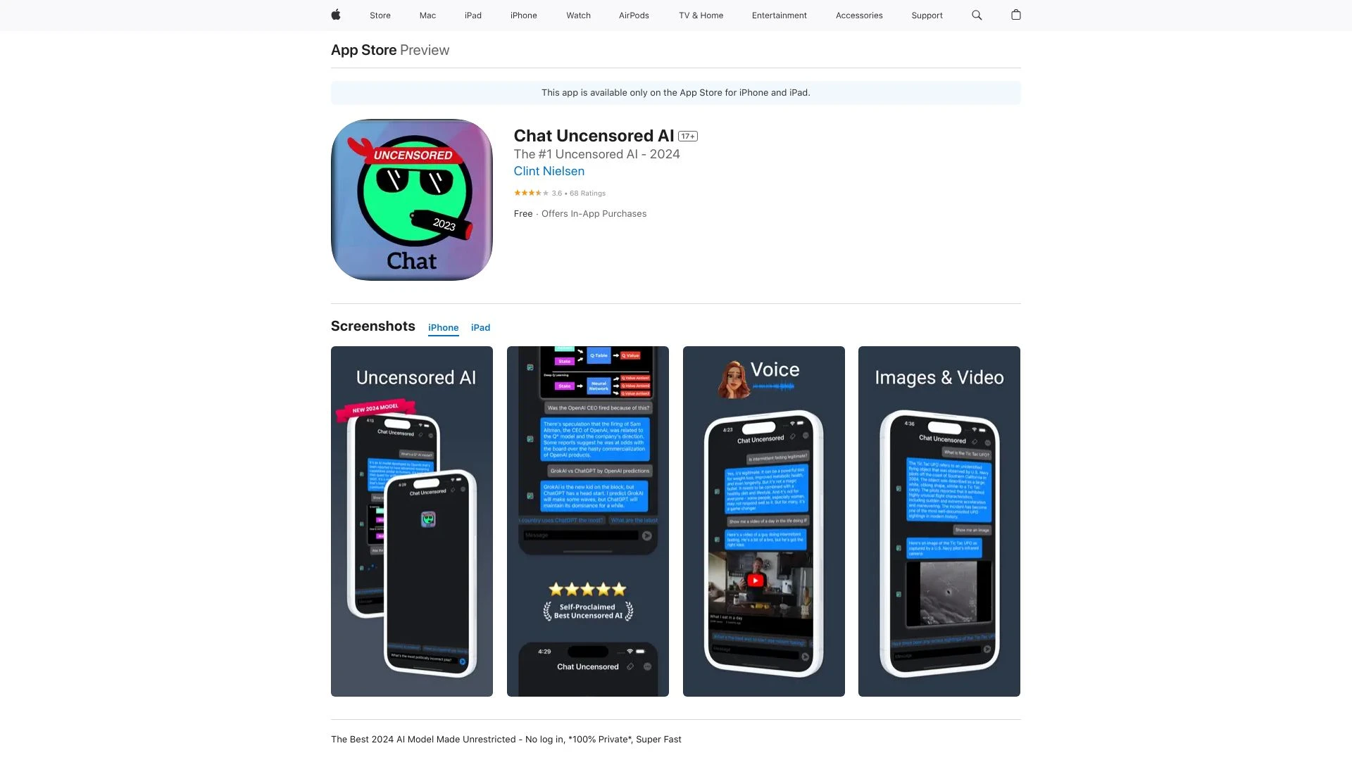 Chat Uncensored AI - AI Tool Ocean