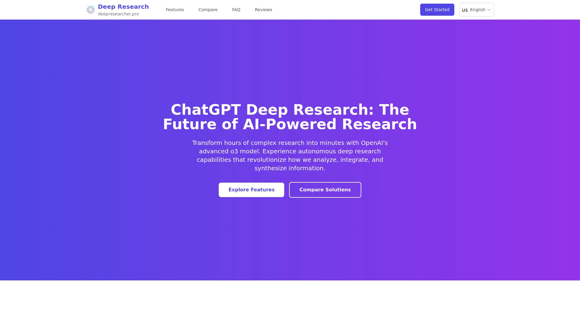ChatGPT Deep Research - AI Tool Ocean
