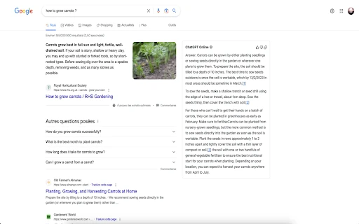 ChatGPT Online for Google - Chrome Extension - AI Tool Ocean