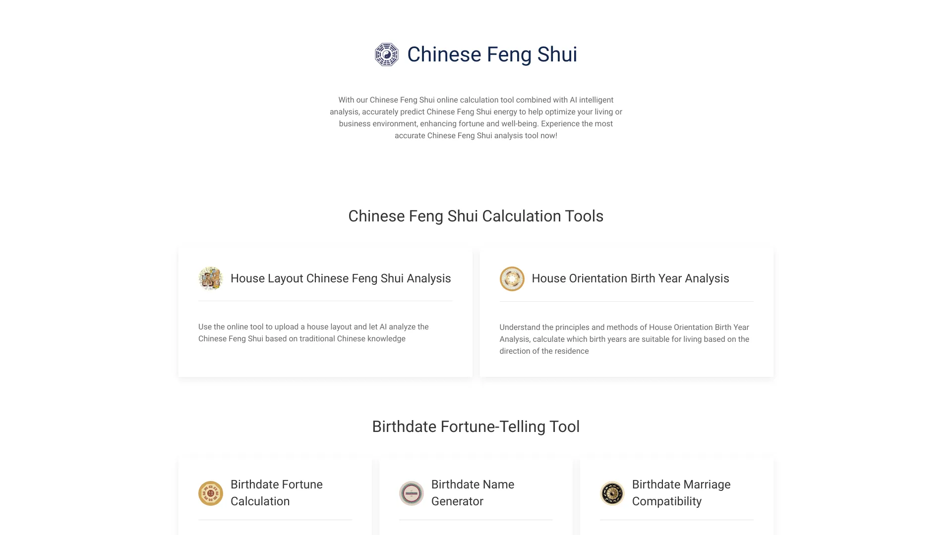 Chinese Feng Shui Online Calculation Tool - AI Tool Ocean