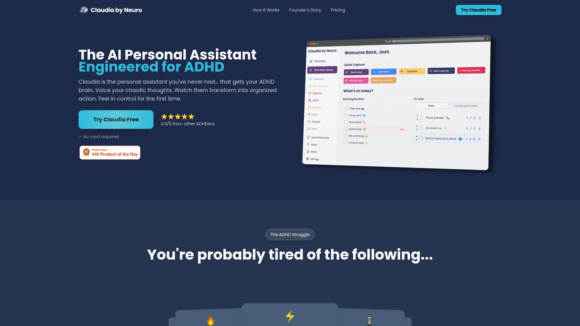 Claudia - AI ADHD Personal Assistant - AI Tool Ocean
