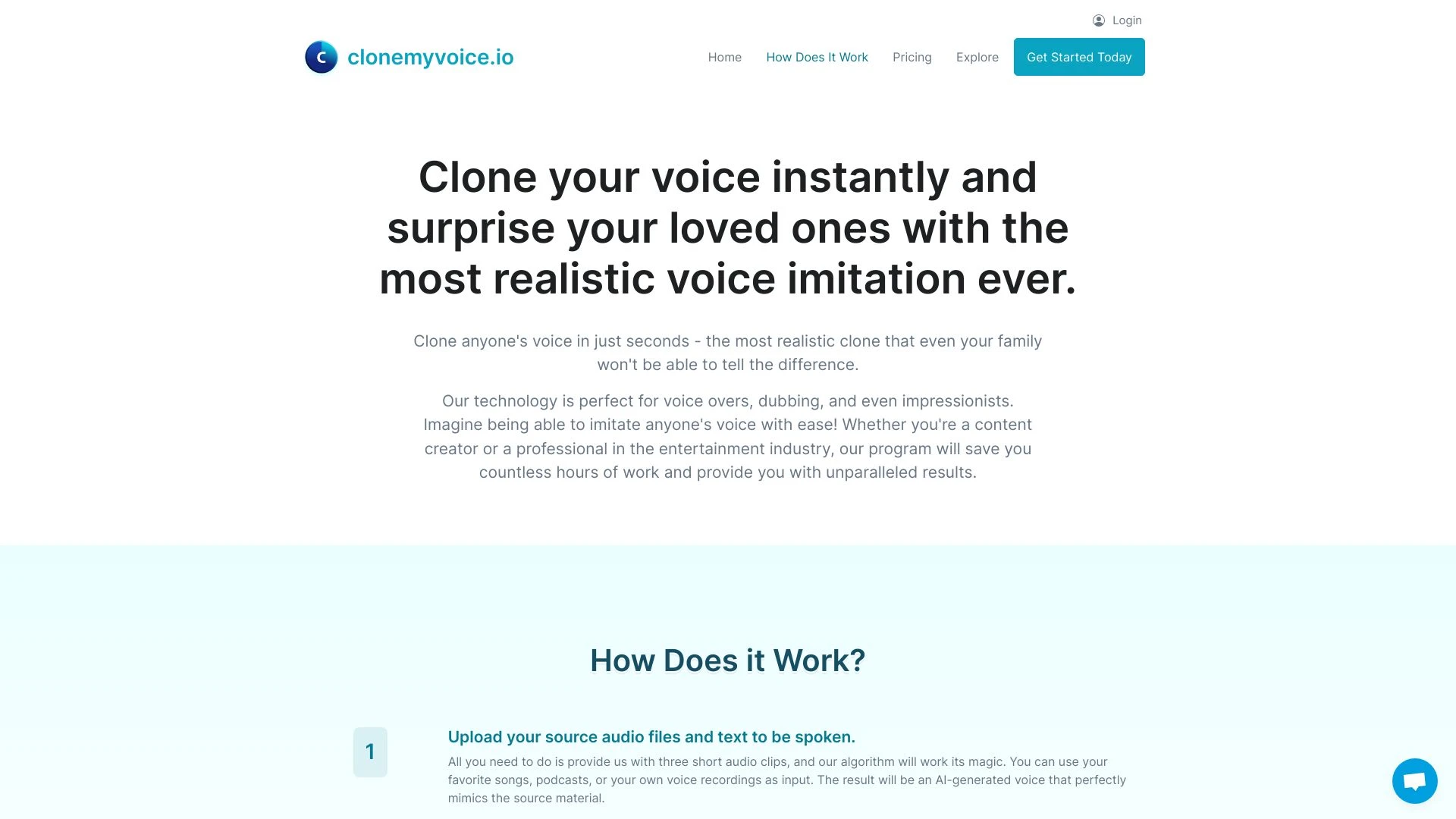 clonemyvoice.io - AI Tool Ocean