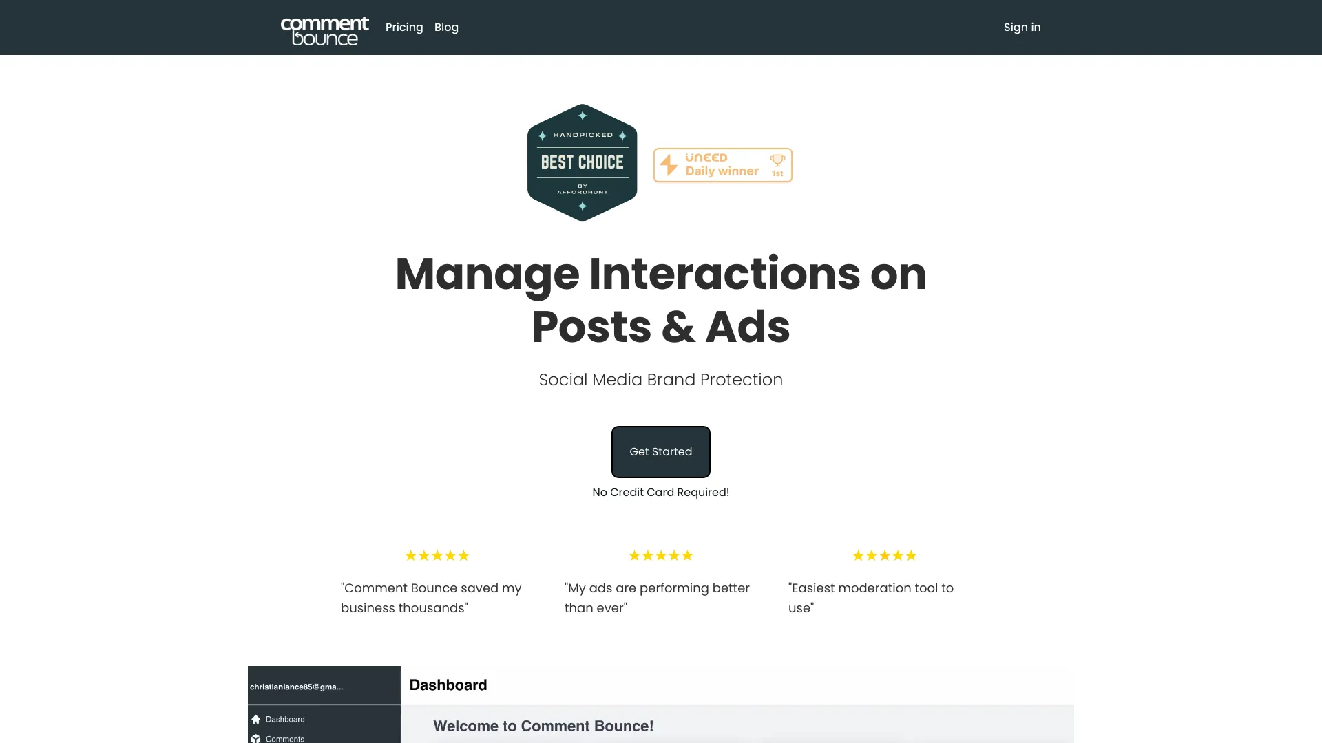 Comment Bounce - AI Tool Ocean
