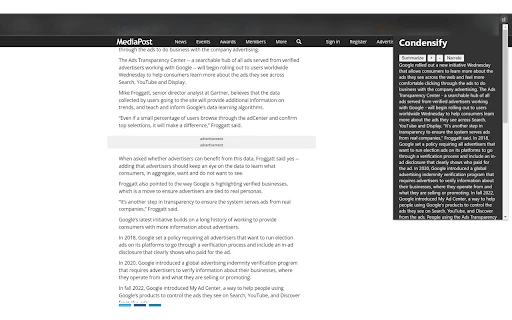 Condensify - Chrome Extension - AI Tool Ocean