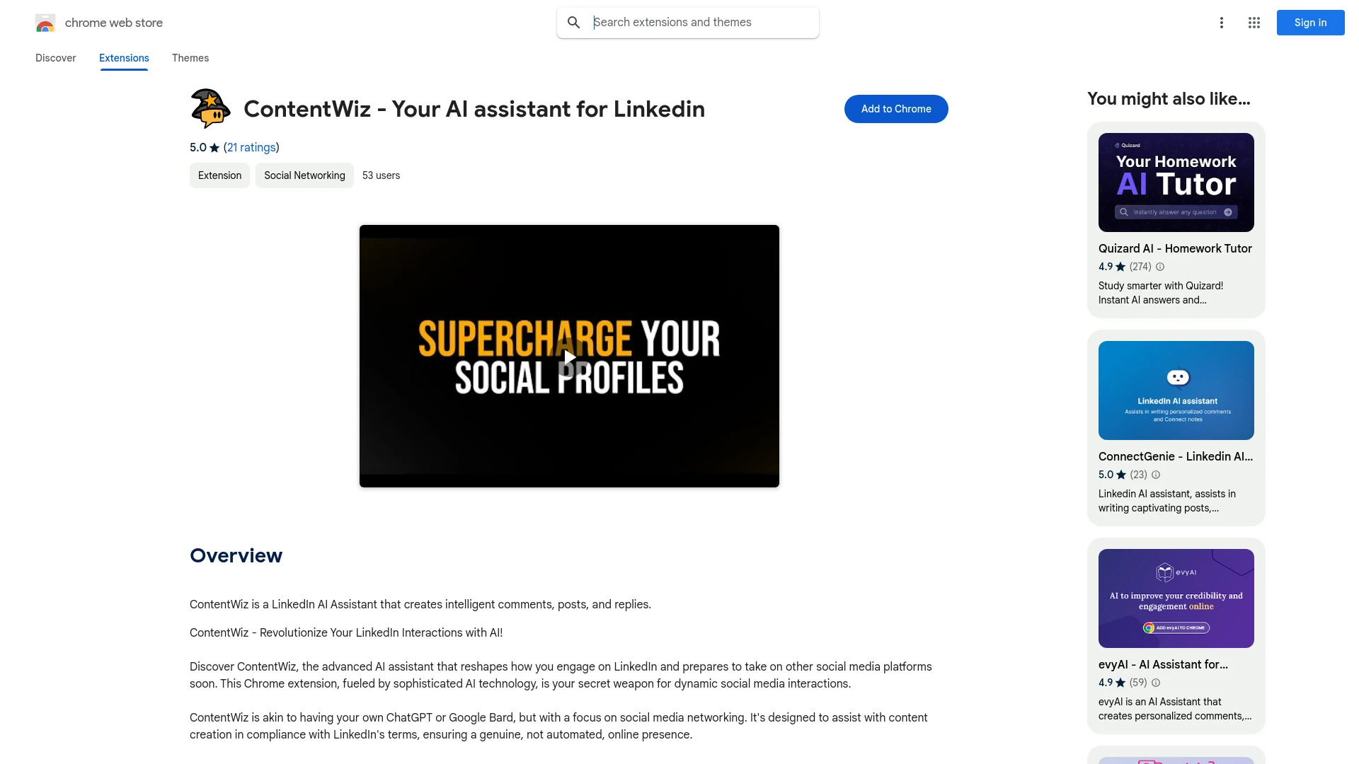 ContentWiz - Chrome Extension - AI Tool Ocean