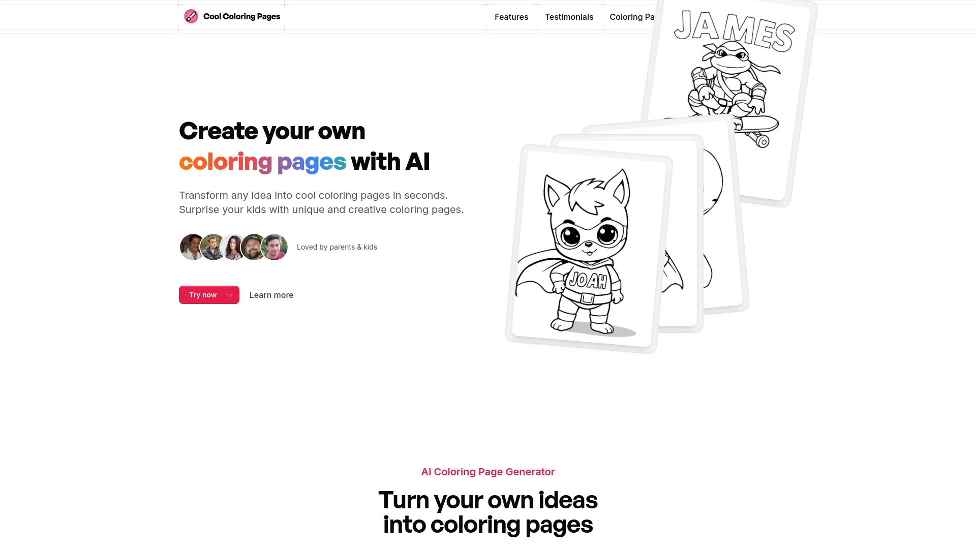 Cool Coloring Pages - AI Tool Ocean