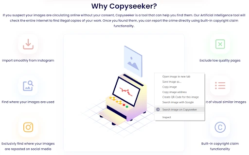 Copyseeker Image Search - Chrome Extension - AI Tool Ocean