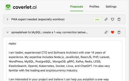 coverlet.ai - Chrome Extension - AI Tool Ocean
