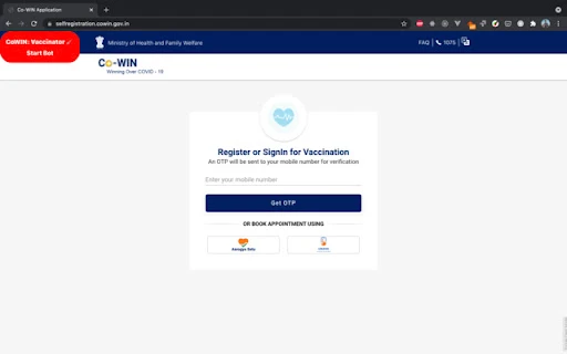 CoWIN Vaccine Booking Bot - Chrome Extension - AI Tool Ocean