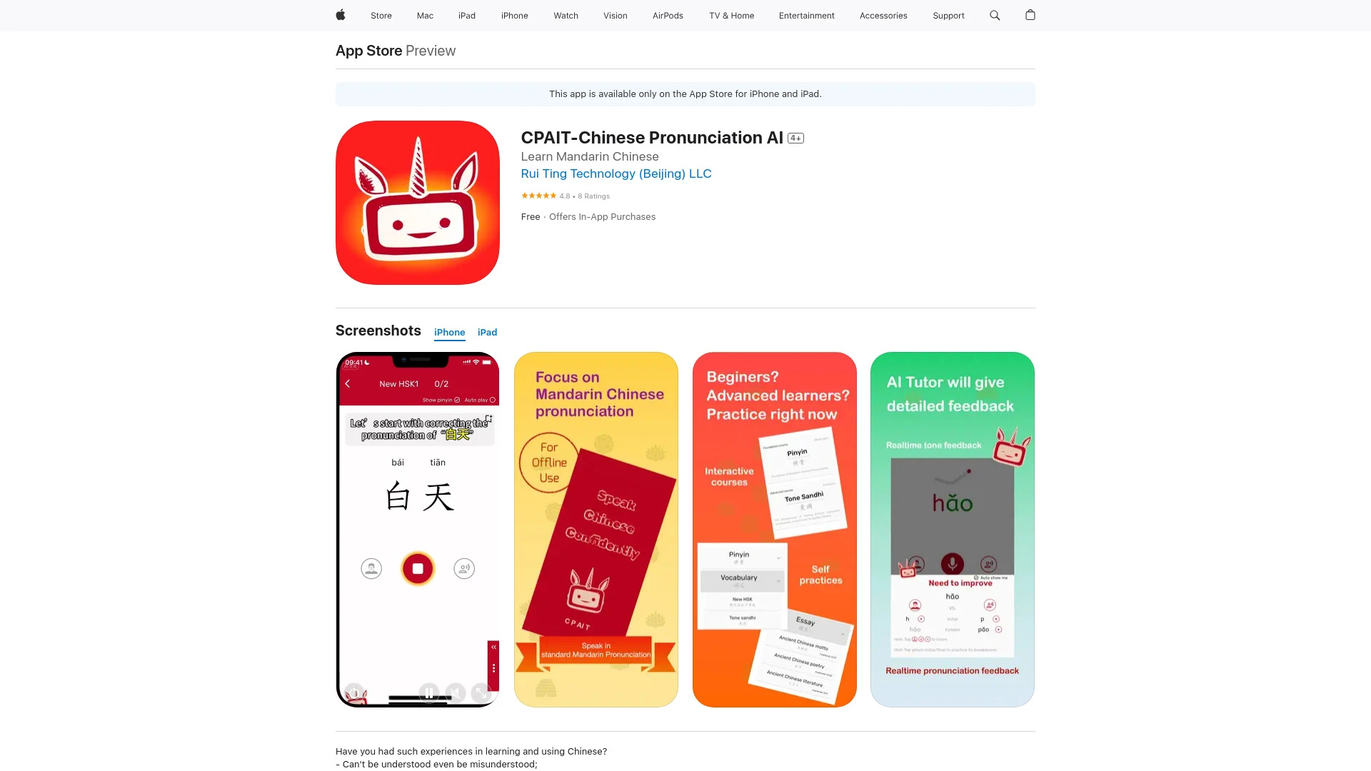 CPAIT-Chinese Pronunciation AI - AI Tool Ocean