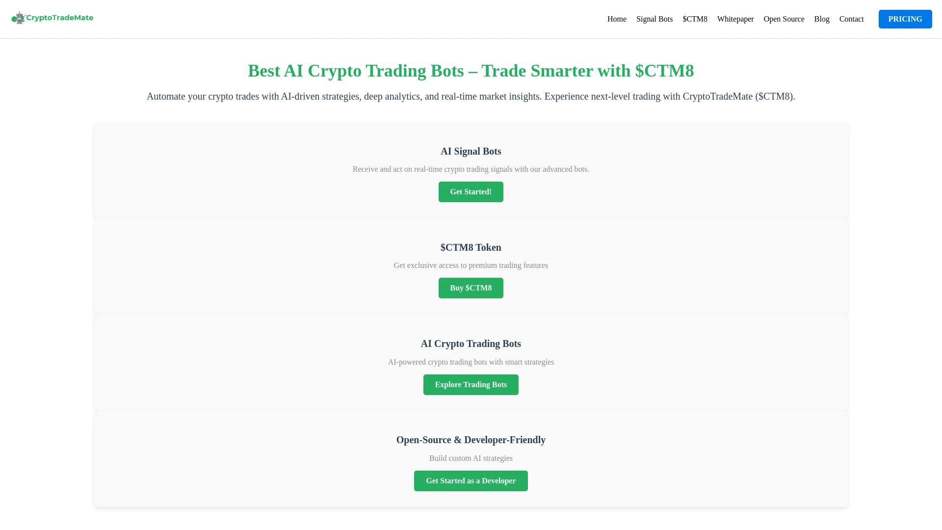CryptoTradeMate - AI Tool Ocean