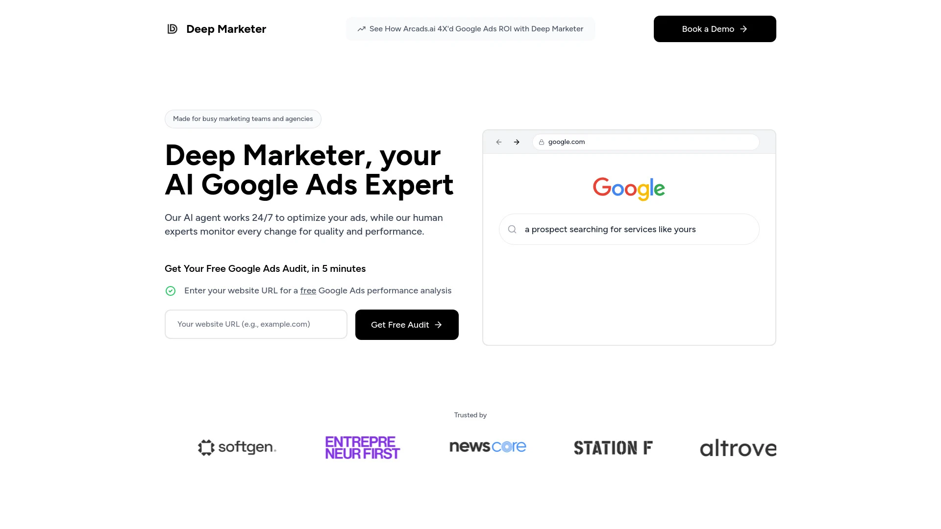 Deep Marketer - AI Tool Ocean