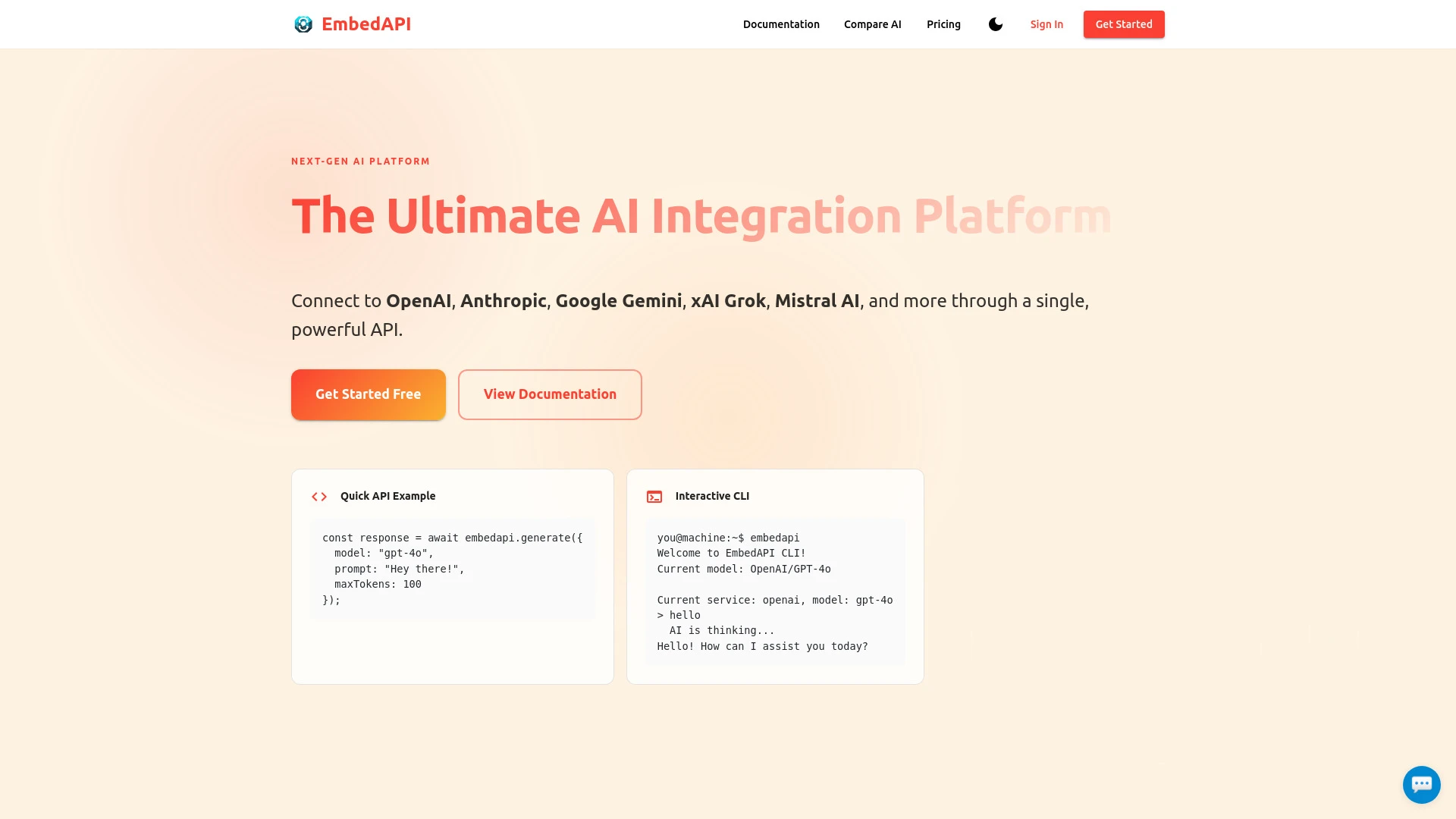 EmbedAPI - AI Tool Ocean
