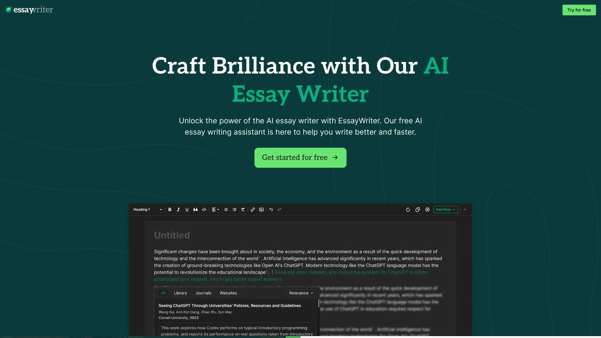 EssayWriter - AI Tool Ocean
