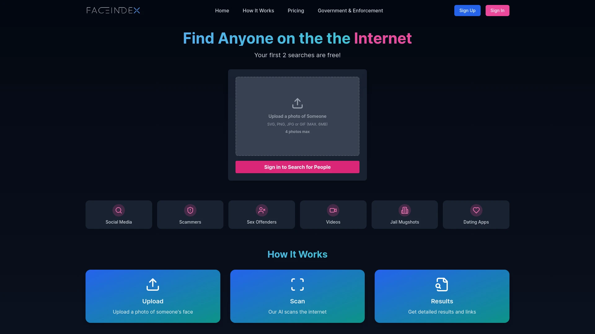 FaceIndex - AI Tool Ocean