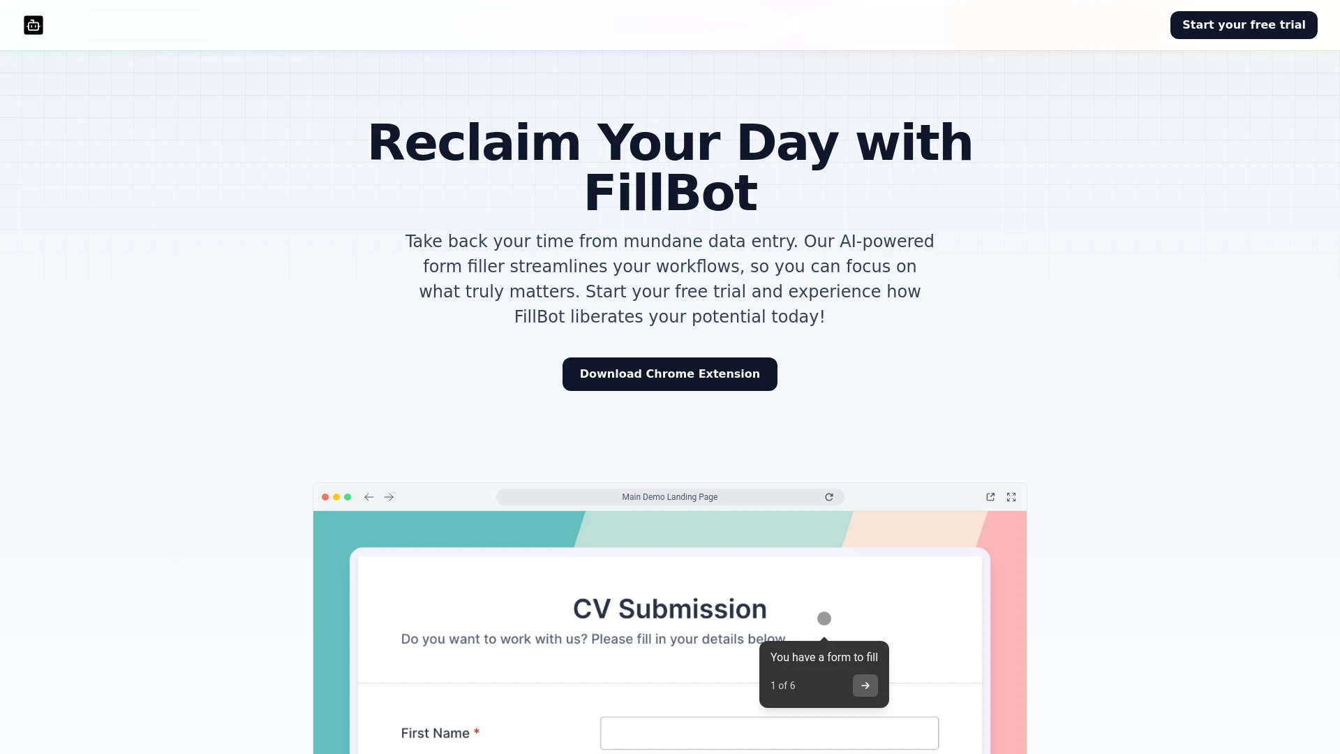 FillBot - AI Tool Ocean