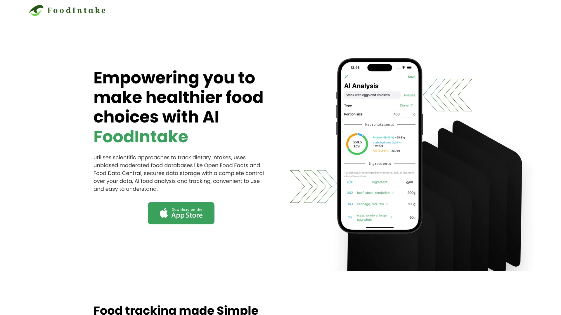 FoodIntake - AI Tool Ocean