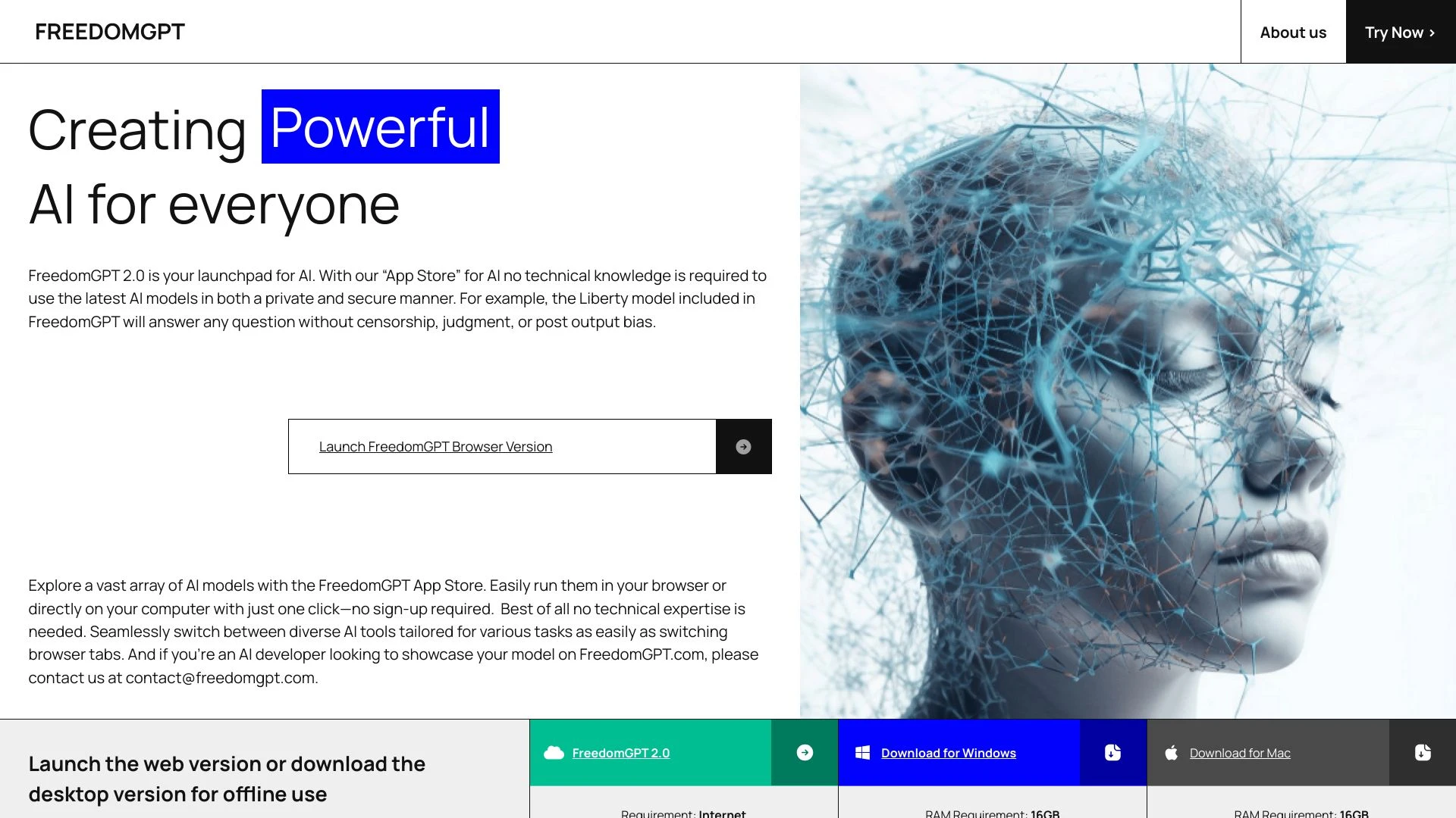 FreedomGPT - AI Tool Ocean