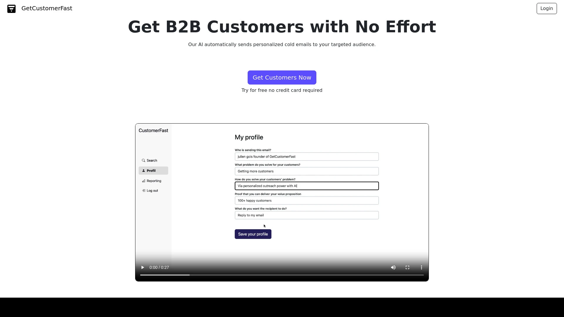 GetCustomerFast - AI Tool Ocean