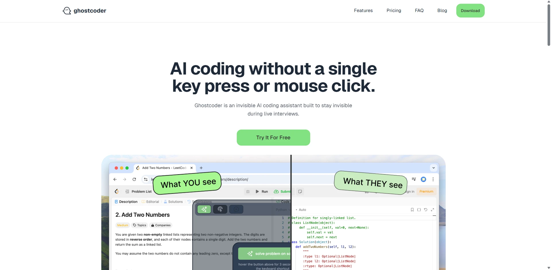 ghostcoder - AI Tool Ocean