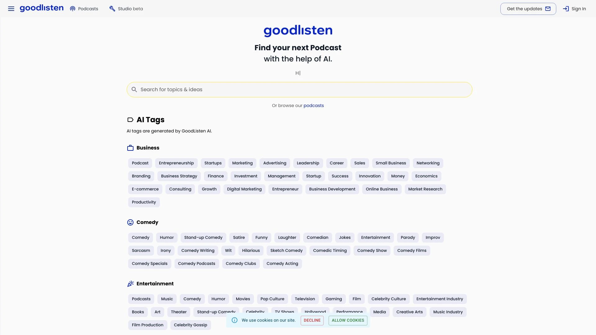 GoodListen - AI Tool Ocean
